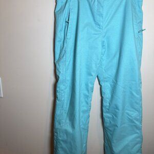 Karbon Women’s Ski Snow Pants Aqua Blue Insulated Size 12